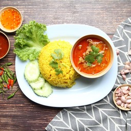 ข้าวหมกแกงพะแนงหมู ขนาด ธรรมดา