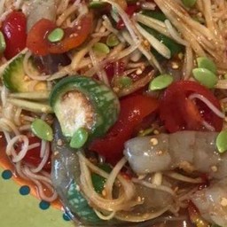 ตำซั่วกุ้งสด