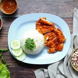 ข้าวสวยไก่ย่างเครื่องแกง ขนาด พิเศษ