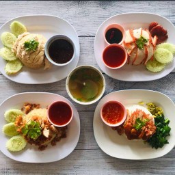 ข้าวมันไก่ ข้าวขาหมู ก๋วยเตี๋ยวไก่ หน้าเซเว่นสุขใจวิลล่า1 หนองตำลึง