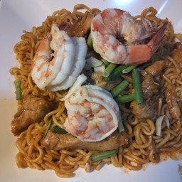 มาม่าซอสเผ็ดเกาหลีกุนเชียง+ไข่ดาวออนเซน