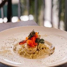 สปาเก็ตตี้ครีมไข่กุ้ง