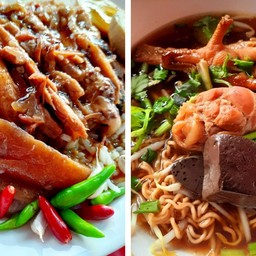 ก๋วยเตี๋ยวไก่+ข้าวขาหมูเจ๊ติ๋ม ห้วยขวาง