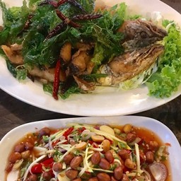 ปลาช่อนสมุนไพร (ทอด)