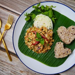 เซ็ตข้าว-ลาบ-มินิสลัด คลีน (  ไร้น้ำตาล )