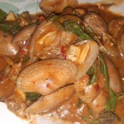 ผัดพริกเผาหอยลาย