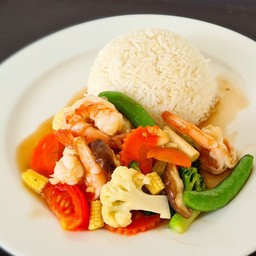 ข้าว-ผัดผักรวมมิตร