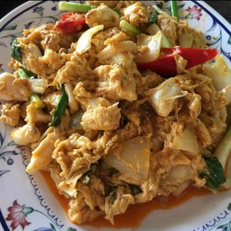 เนื้อปูผัดผงกะหรี่