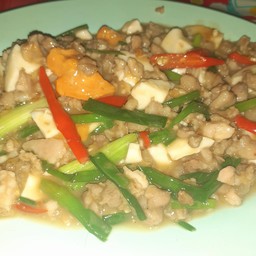 ไข่เค็มผัดหมูสับ