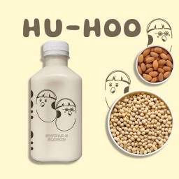 Hu-Hoo นมถั่วเหลืองผสมอัลมอนด์ 100%
