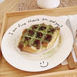 Matcha Nutella Croffle