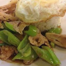 ผัดพริกหยวกหมู - ราดข้าว