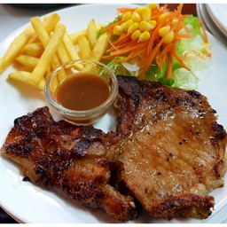 พอร์คชอปคุโรบุตะ (pork chop kurobuta)