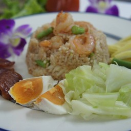 ข้าวผัดน้ำพริกกุ้งสด