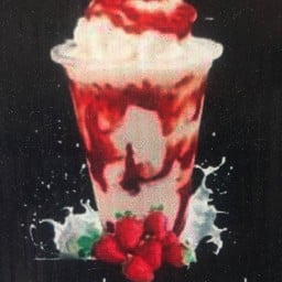 นมหมีสตอเบอรี่ปั่น