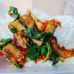 กะเพราเริงระบำอาหารจานด่วนเมนูตามสั่ง