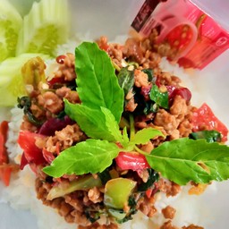 ข้าวกระเพราหมูสับ