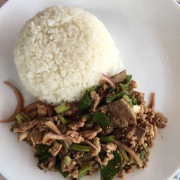 ข้าวลาบเนื้อ