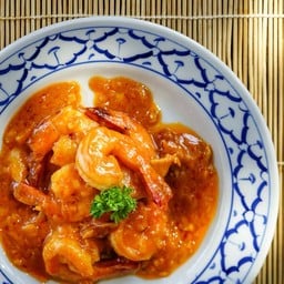 กุ้งผัดซอสไข่เค็ม