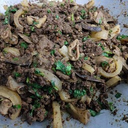 ลาบหมูคั่ว(สุก)