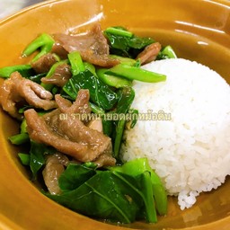 ข้าวคะน้าหมูหมัก