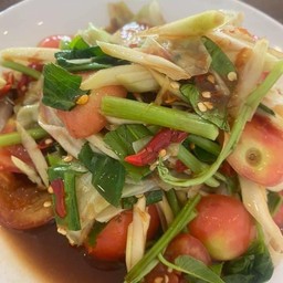 ตำผักลวก