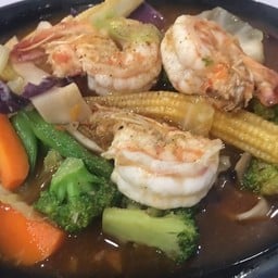 ผัดผักรวมกุ้ง
