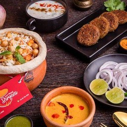 Peshawari chole biryani [1 Portion] + veg galouti kebab [1 Portion]