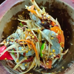 ตำกุ้งสด