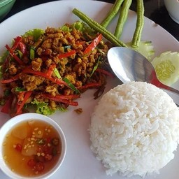 ข้่าวคั่วกลิ้งเป็ดสับ