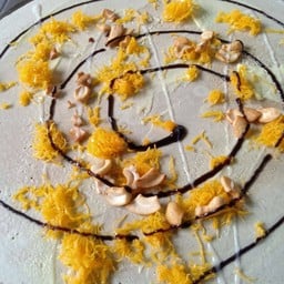 แป้งวนิลา  แยมวนิลา+ฝอยทอง+เม็ดมะม่วง