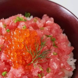 ข้าวเนกิทูน่า+ไข่แซลมอน