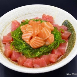 NO.3 ข้าวถ้วยปลาแซลมอล ทูน่าหั่นชิ้นเล็ก+ซุป