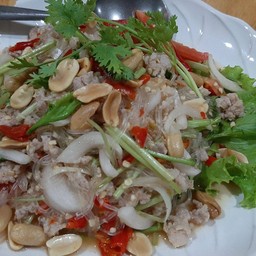 ยำวุ้นเส้นหมูสับหมูยอ
