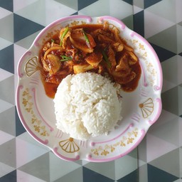 ข้าว + ผัดพริกเผา