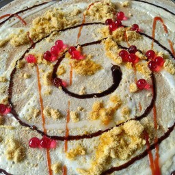 แป้งวนิลา ไข่ไก่+หมูหยอง+เยลลี่แดง