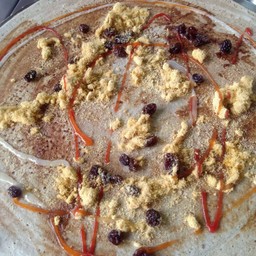 แป้งวนิลา พริกเผา+หมูหยอง+ลูกเกด