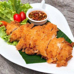 ไก่กรอบซอสจิ้มแจ่ว