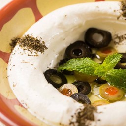 Labneh with Lebanese Olives