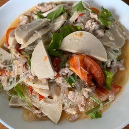 ยำวุ้นเส้นหมูยอหมูสับ