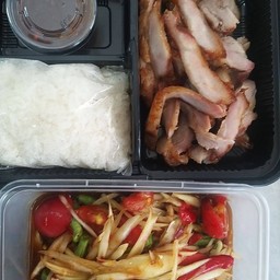 เซ็ทข้าวเหนียว+คอหมูย่าง+ตำปลาร้า