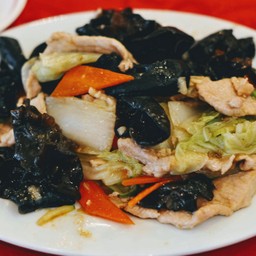 หมูผักเห็ดหูหนูจีน