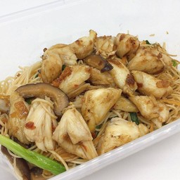 ผัดหมี่ฮ่องกงกรรเชียงปู