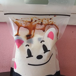 นมหมีปั่นคาราเมลถุงหมี22ออนส์