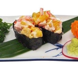 ซูชิหน้าสลัดไข่หวาน 2คำ