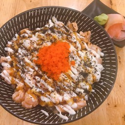 ข้าวหน้าแซลม่อนอะบุริ