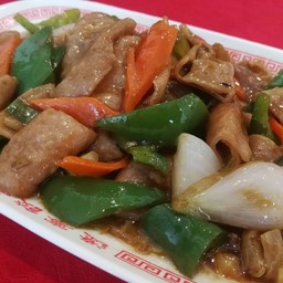 ผัดลวนผัดไส้ใหญ่หมู