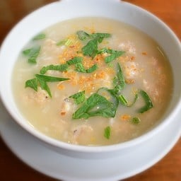 Rice soup pork or chicken
