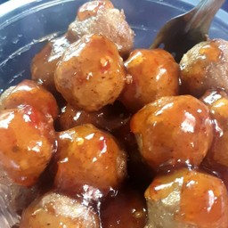 ลูกชิ้นเนื้อล้วน ทอด น้ำจิ้มรสเด็ด set 20 ลูก