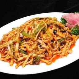 หมูเส้นผัดพริกเผา